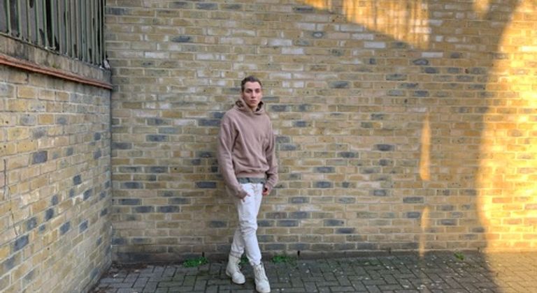 Yellow brick wall corner