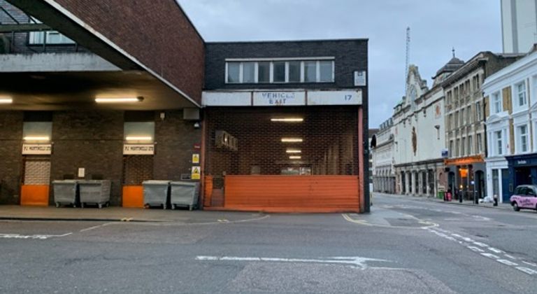 Old vehicle underpass