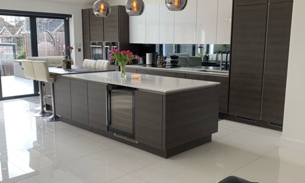 Modern North London family house Large patio and garden