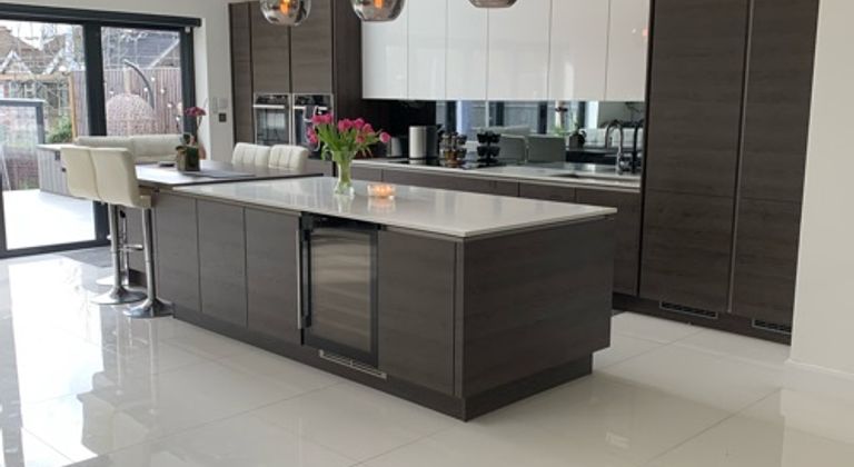 Modern North London family house Large patio and garden