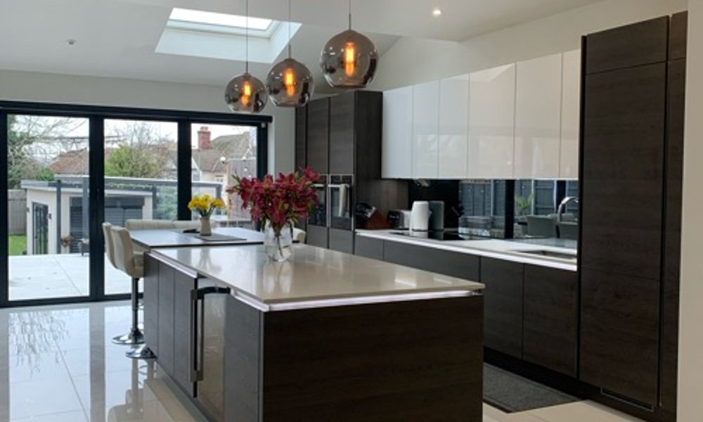 Modern North London family house Large patio and garden