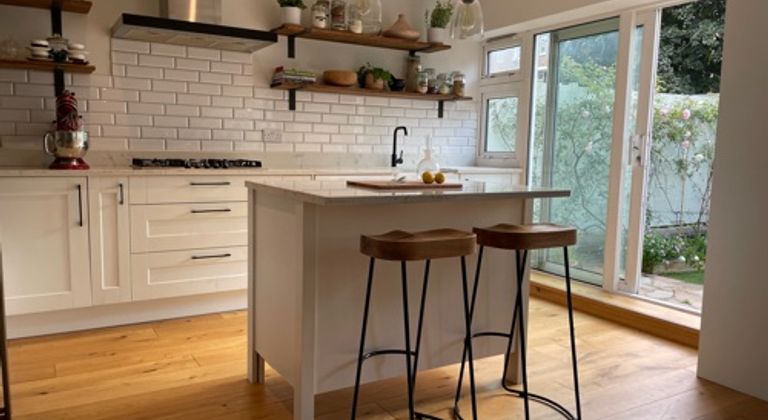 Bright, natural light and beautiful filming kitchen
