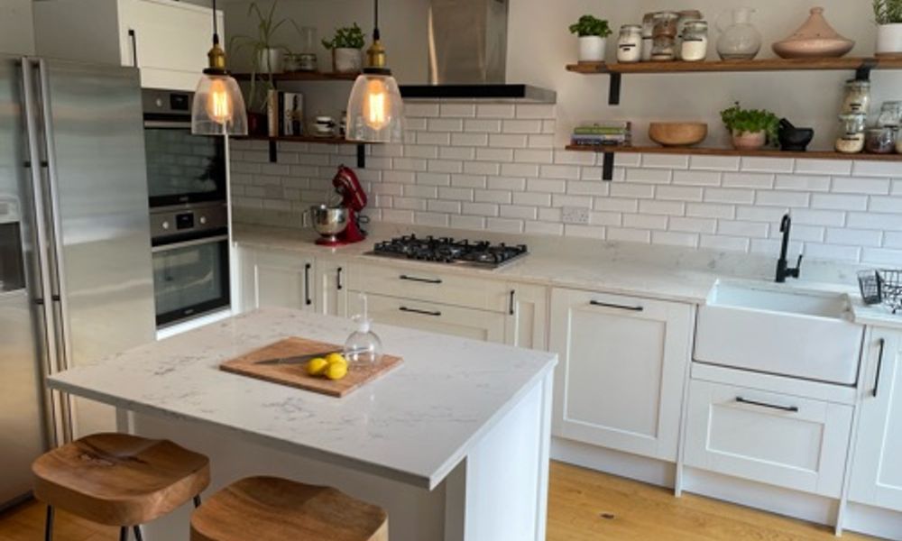 Bright, natural light and beautiful filming kitchen