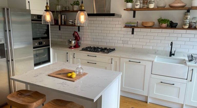 Bright, natural light and beautiful filming kitchen