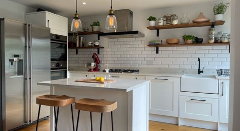 Bright, natural light and beautiful filming kitchen
