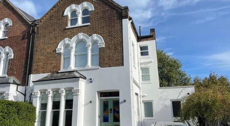 Large semi detached house with garden and terraces